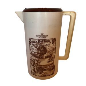 Vintage Sears Roebuck 1897 Catalog Plastic Pitcher Brown Lid Advertising USA